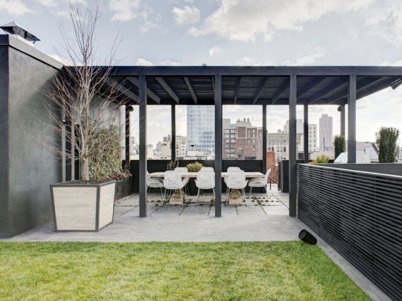 mái tôn che sân đẹp