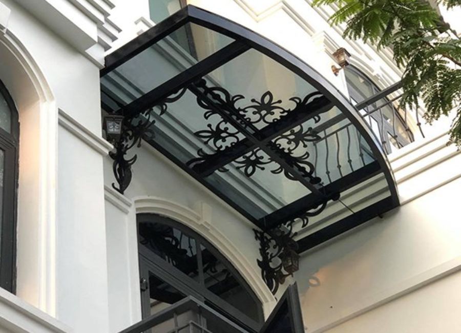 mái hiên sắt nghệ thuật