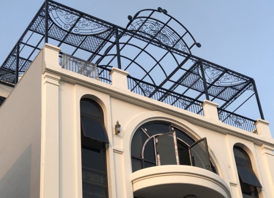 mái hiên sắt nghệ thuật