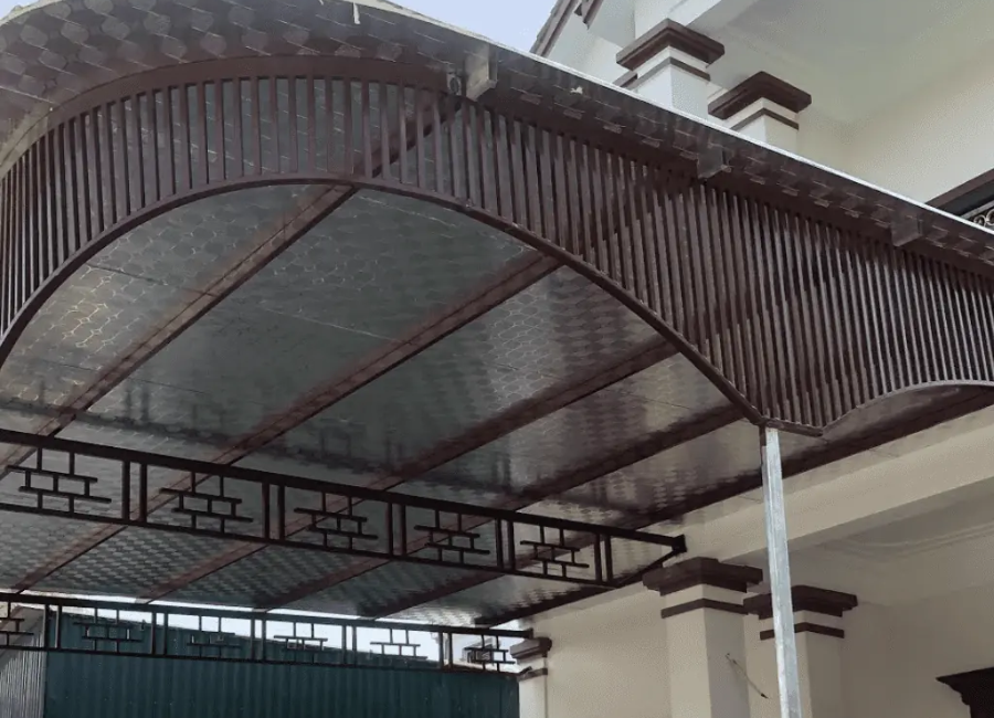 Mẫu mái hiên đẹp bằng tôn đẹp nhất 2024