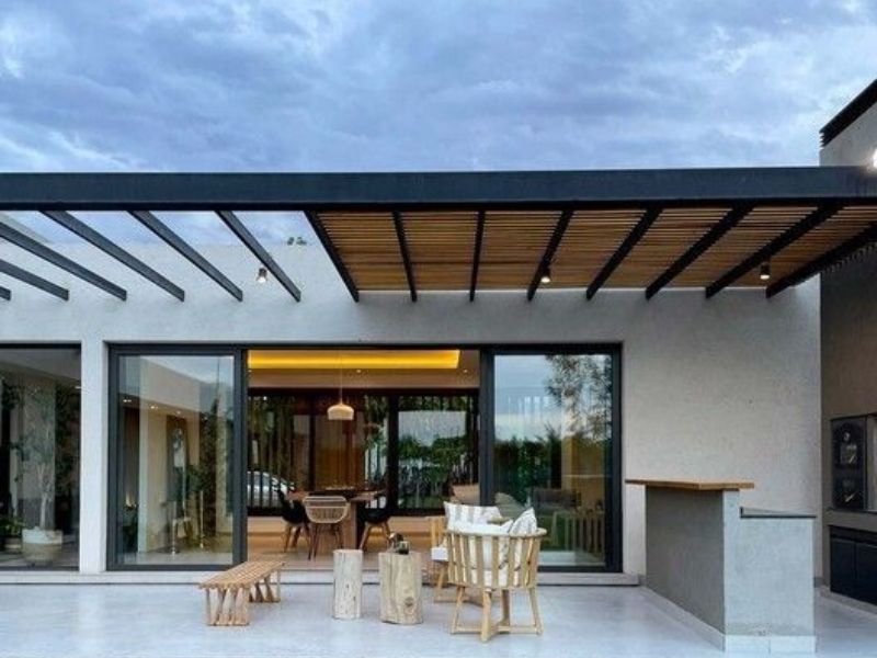 mái hiên nhà cấp 4 đẹp mắt