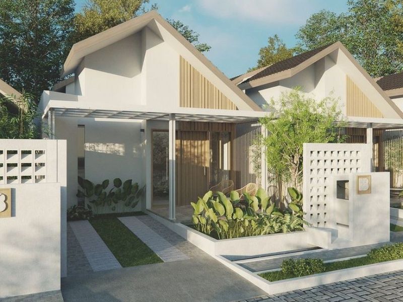 mái hiên nhà cấp 4 đẹp mắt
