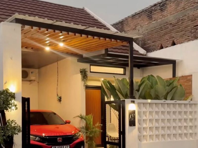 mái hiên nhà cấp 4 đẹp mắt