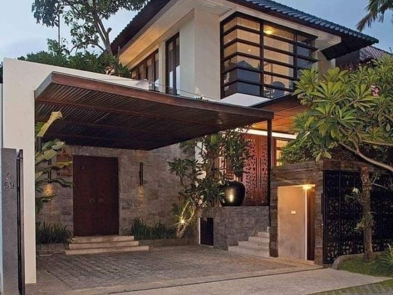mái hiên nhà cấp 4 đẹp mắt