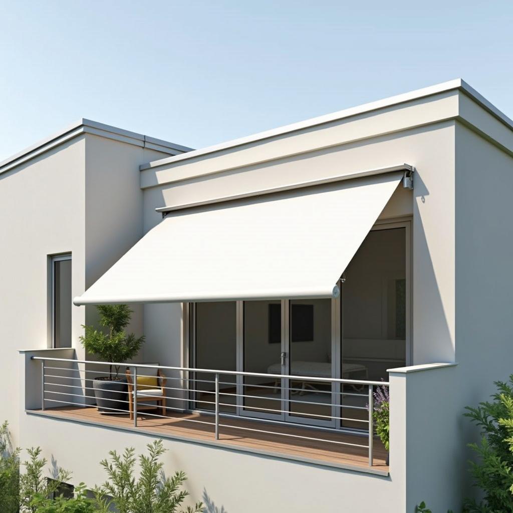 Mau mai che ban cong bat keo linh hoat cho nha pho hien dai